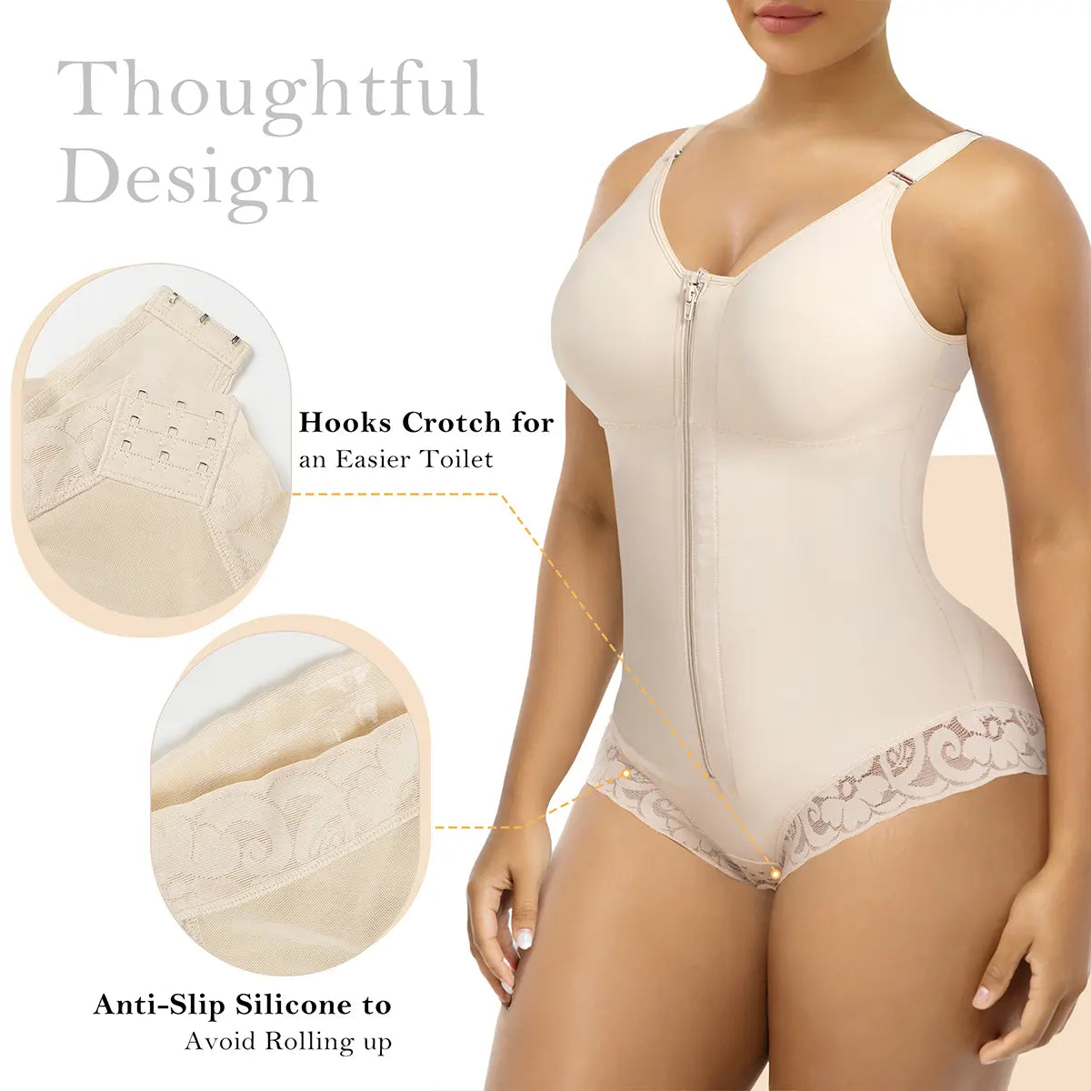 YIANNA Overbust Fajas Colombianas Shapewear for Women Tummy Control Brief Shaper Girdles Compression Garment