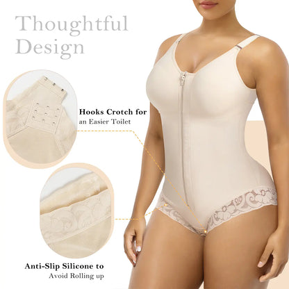 YIANNA Overbust Fajas Colombianas Shapewear for Women Tummy Control Brief Shaper Girdles Compression Garment