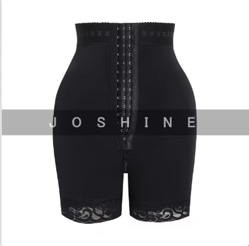 Women Butt Lifter Faja Colombian Shaperwear Panties Front Closure Hook-Eye with Crotch Zipper High Compressionshapewear Shorts