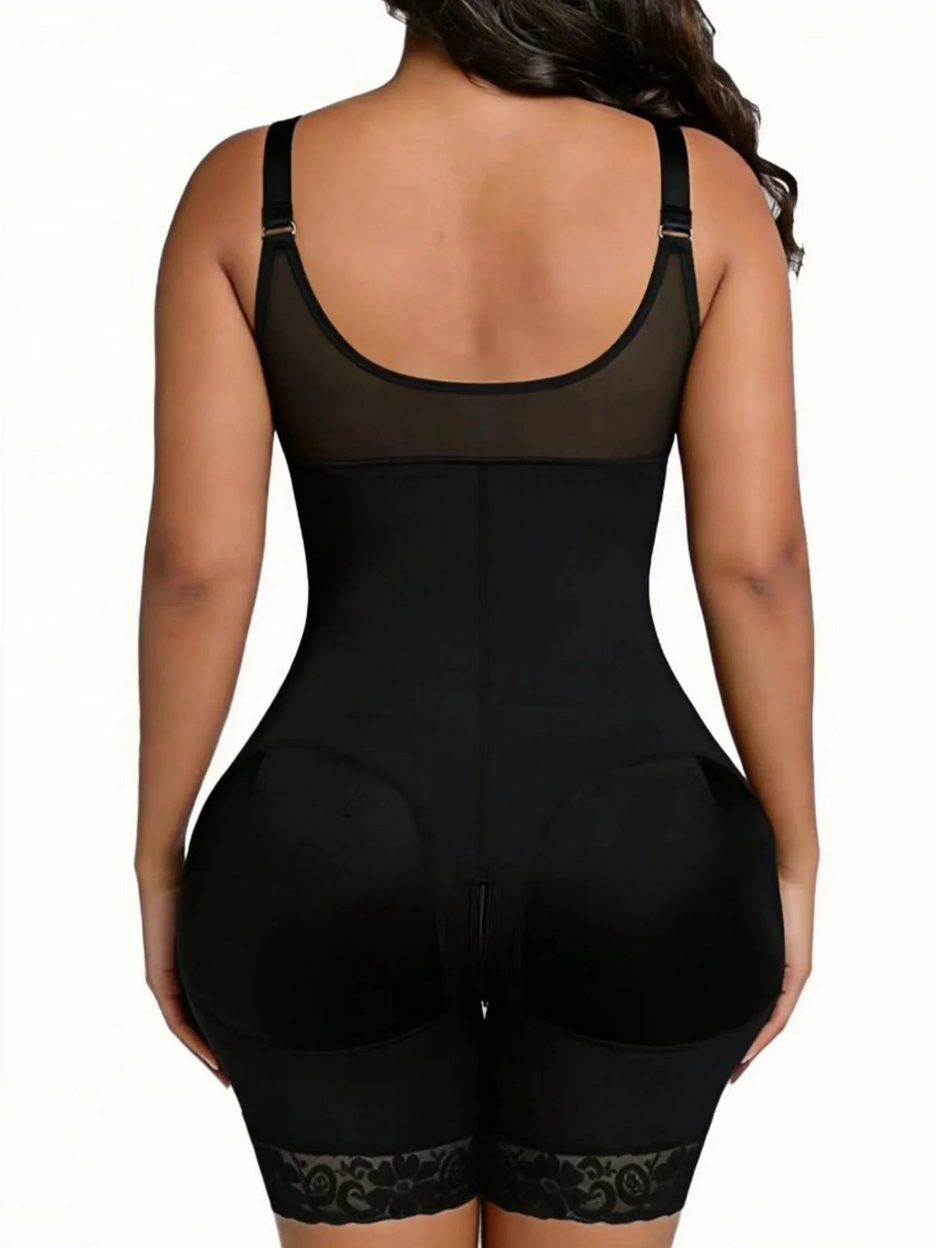 Women's Shapewear Moldeadoras with Enhanced Tummy Control Built-in Bust Pad Butt Lifter Body Shaper Zipper