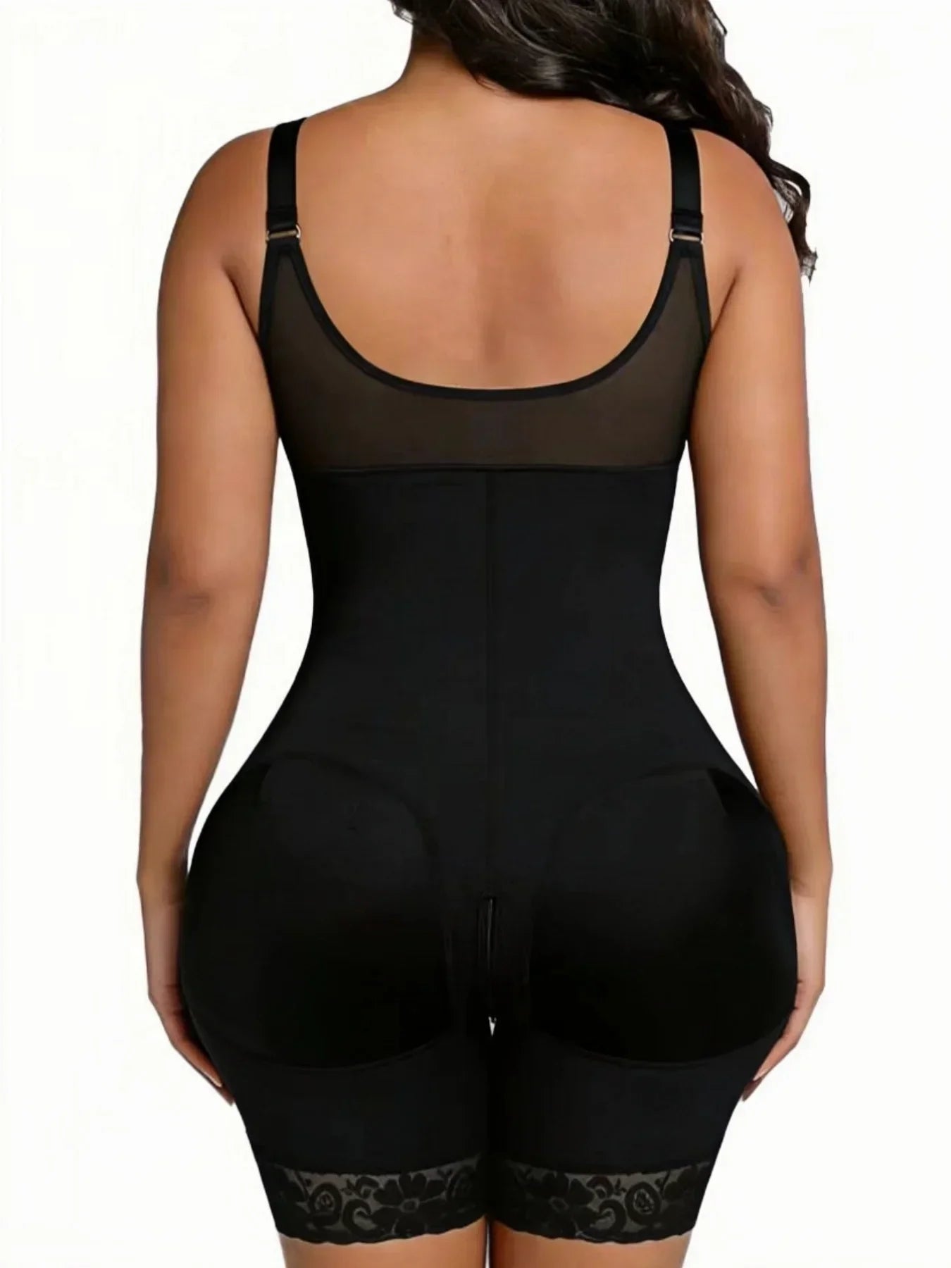 Women's Shapewear Moldeadoras with Enhanced Tummy Control Built-in Bust Pad Butt Lifter Body Shaper Zipper